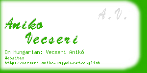 aniko vecseri business card